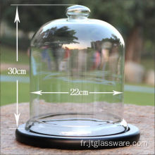 Cloche cloche en verre D22 * H 30 cm pour affichage